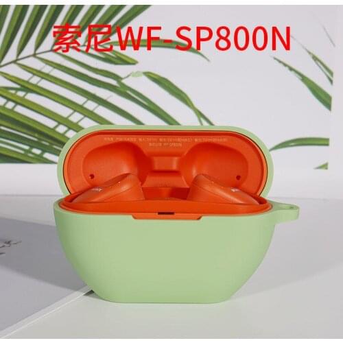 2020 Soft Silicone Case for sony WF-SP800N wireless earpods Portable Protective Cover with Anti-lost Buckle for sony WF-SP800N