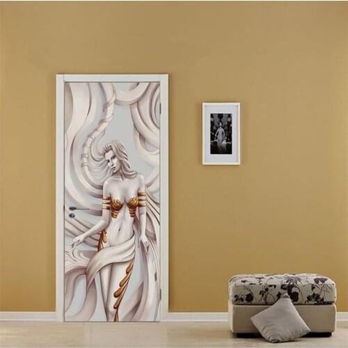 3D effect European Wallpaper Beibehang Relief Beauty Poster Mural Door Sticker Background Decorative Painting Home Decor