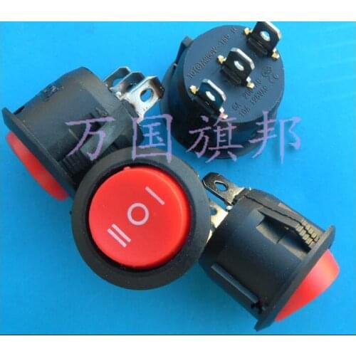 6A 250VAC 20mm 3P 3T rockey Switch / circular switch red key