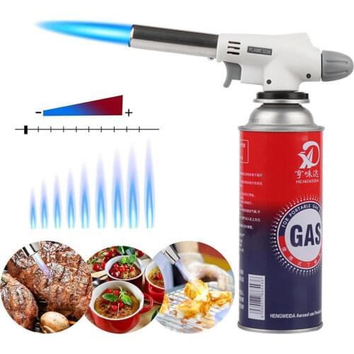 920 Portable Automatic Electronic Butane Gas-Burner Heating Ignition BBQ Spray Gun Hiking Camping Equipment 1350 ℃ Strong Flame