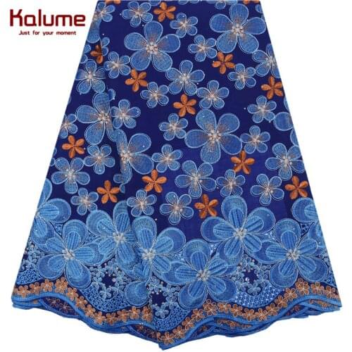 Kalume African Cotton Lace Fabric 2020 High Quality Swiss Lace Material In Switzerland Embroidery Swiss Voile Lace Fabric F2119