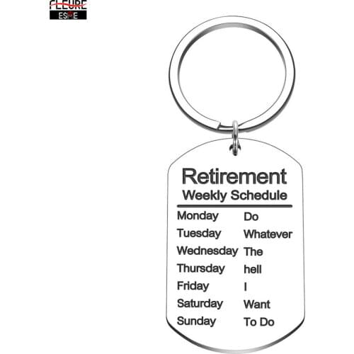 Retirement Gifts Keychain for Men Women Coworker Retiree Calendar Gag Gifts Leaving Gifts for Dad Mom Nurses Teacher Keyring