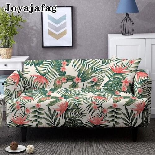 Flowers Print Stretch Sofa Cover For Living Room Full Wrapped Furniture Protector L Shape Sectional Elastic Couch Covers