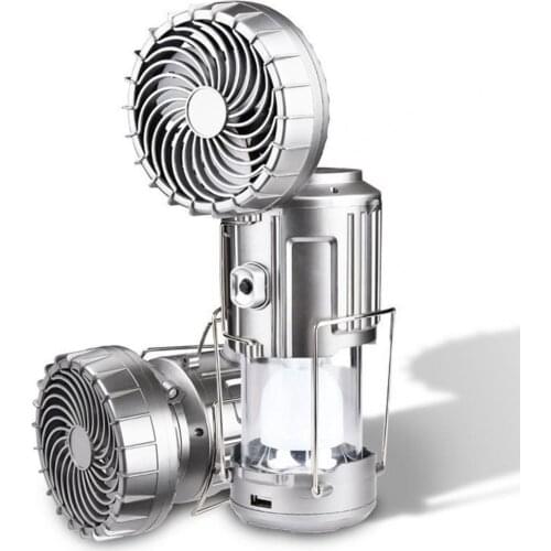 Solar Electric Fan Life Waterproof Panel Charging Double Switch Barbecues Camping Solar Electric Fan Climbing Fishing Equipment