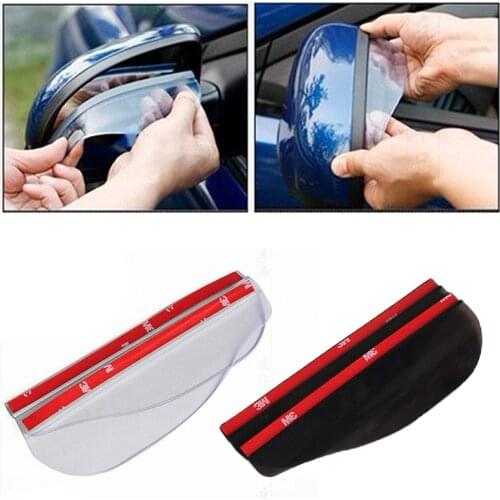 Hot 2pcs Car Rearview Mirror Cover Rear View Mirror Sticker Car Rain Visor Rear view Mirror Snow Visor Guard Anti-rain Eyebrow