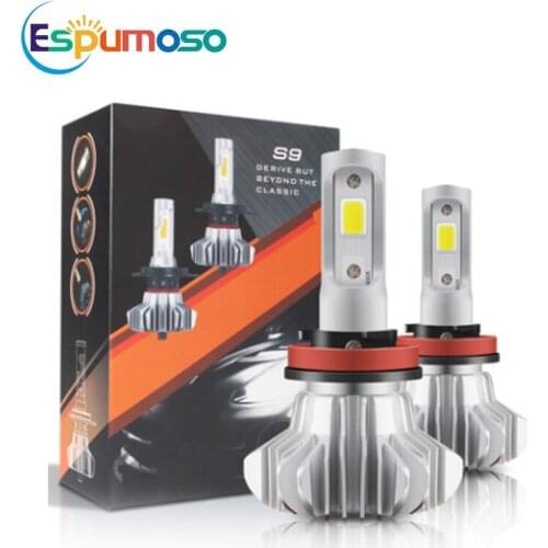 Headlamp Kit Fanless S9 H4 Led Headlight COB 80W 12000LM H1 H3 HB4 HB3 9005 9006 9007 H7880 Hi-Low Beam Auto Fog Bulb Car Light
