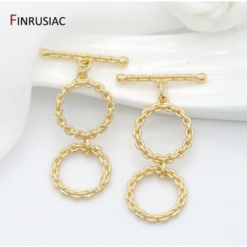 Jewellery Making Supplies DIY Necklace Bracelet Toggle Clasps Accessories 14K Gold Plated OT Clasp Hooks Jewelry Components