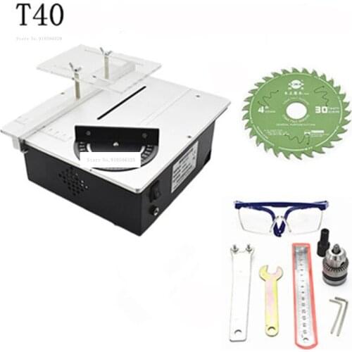 T40 Mini table saw multi-function woodworking saws DIY table cutting mini-milling polishing table saws DC12-24V 27mm Cutting