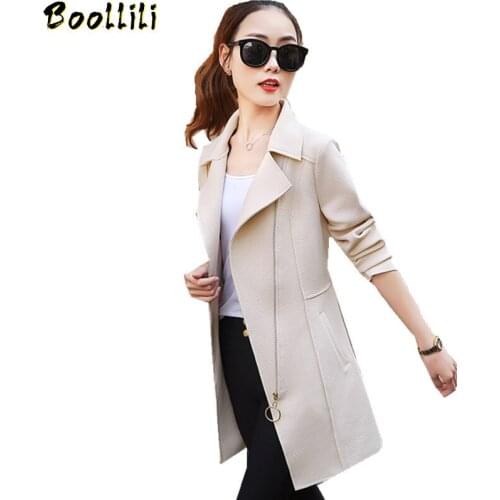 Boollili 2020 Trench Coat For Women Spring New Casual Slim Ladies Coats Womens Windbreaker Trench Female Outwear Abrigos