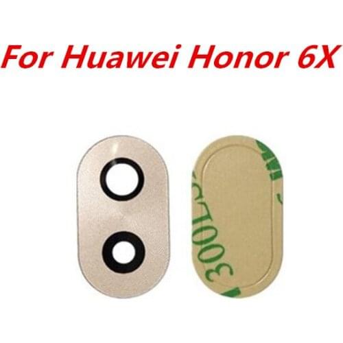 Wholesale Price 10PCS/Lot for Huawei Honor 6X Rear Back Camera Glass Lens with 3M glue stickers