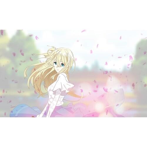 Full round diamond Japanese cartoon character home decoration 5D diamond purple Forever garden embroidery cross embroidery wall