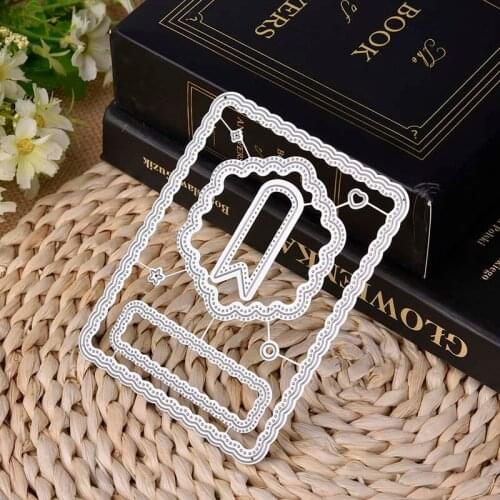 Rectangle Lace Metal Cutting Dies Craft Album Dies Decoration Scrapbooking Embossing Stencil Paper Card Making Stamps and Dies