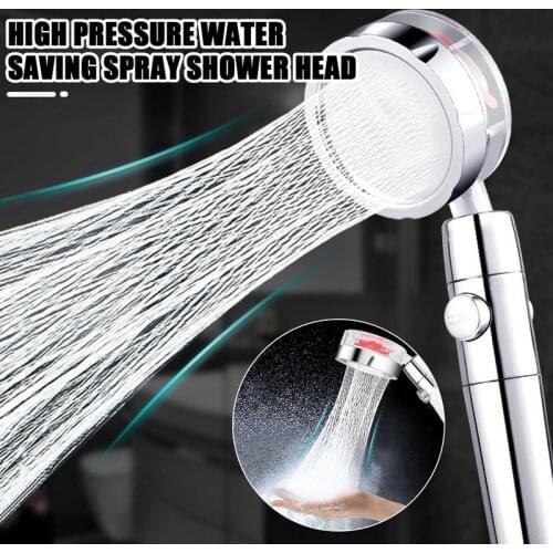 High Pressure Water Saving Spray Shower Head 360 Rotated Rainfall Shower Head Bathroom Hand-held Pressurized Massage Shower Head