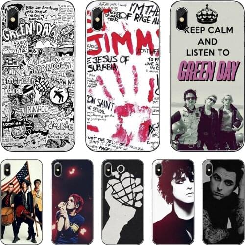 For Xiaomi mi Redmi Note 3 4 4X 5 6 7 8 8t 9 9s 9t 10 pro lite Silicone Shell Cover Coldplay-Green-Day-Rock-Billie-Joe