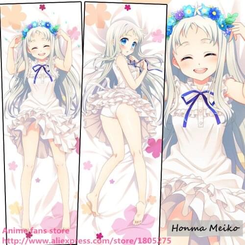 Cute Japanese Anime Pillowcase Anohana The Flower We Saw That Day Honma Meiko Lovely Pillow Case Cover Hugging Body Bedding