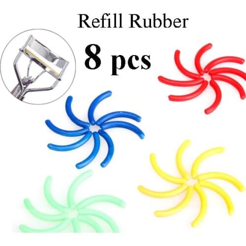 Make Up 8x Replacement Eyelash Curler Refill Rubber Pads Plastic Beauty Tool