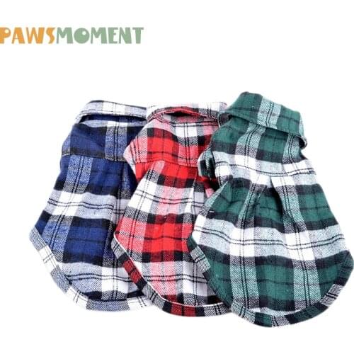 Sprint Autumn Pet Dog Clothes for Small Dogs Clothing Puppy Ritish Style Plaid Shirt Dog Accessories Chihuahua Costume XS-XL