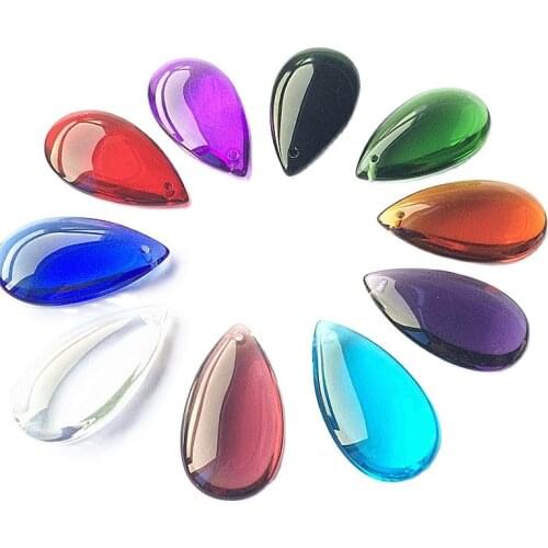 Free Shipping 200pcs 38mm Mix color crystal chandelier parts, crystal Glass raindrops Prisms, crystal pendants for chandeliers