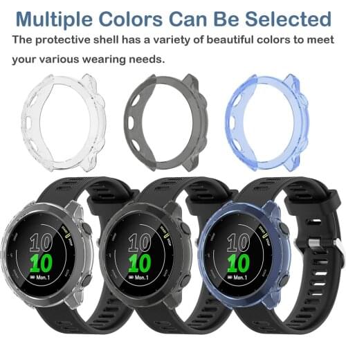 Protective Case For Garmin Forerunner 55 Watch Cover For Garmin Forerunner 158 Protector Case Soft TPU Bumper Smart Watch Shell