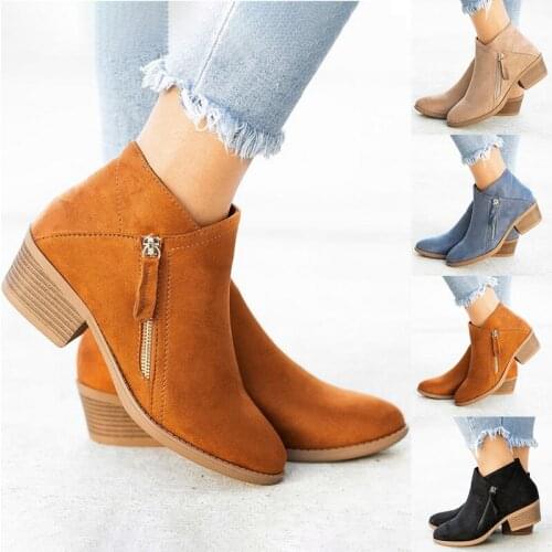 2021 Women Ankle Boots High Heels Wedges Shoes Booties Autumn Warm PU Leather Shoe Chaussures Femme Zapatos Mujer Sapato