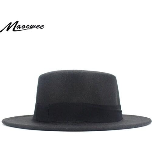 Womens Bowler Pork Pie Hats Winter Men Fedora Jazz Top Hat For Man Gentlman Winter Beret Woolen Felt Fedora Cap Bone Gorro 2018