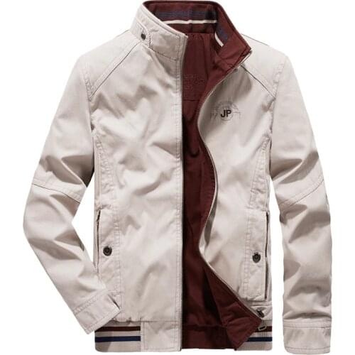 Winter Jacket Men Military Jacket Double Sides Wear Pure Cotton Coat Men Stand Collar Windbreaker Mens Coats Plus Size M-8XL