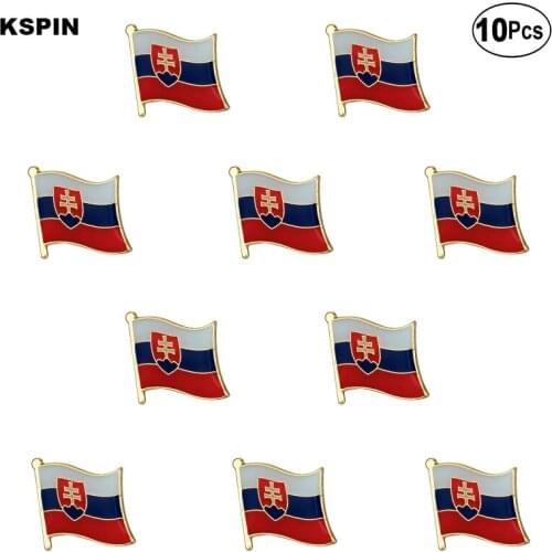 Slovakia Flag Lapel Pin Flag badge Brooch Pins Badges 10Pcs a Lot