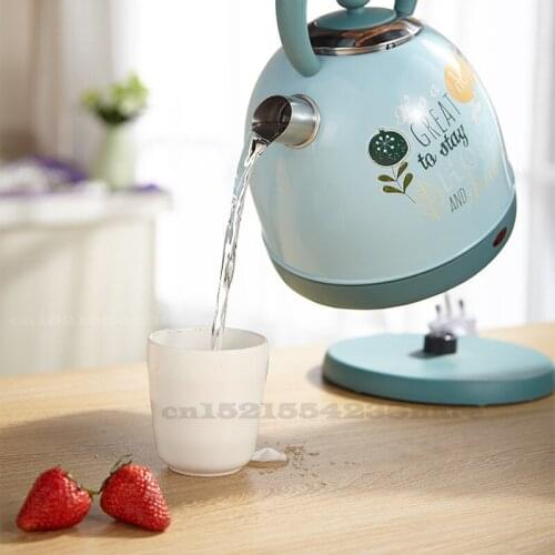 1.7L Electric Kettle Retro 304 Stainless Steel Water Boiler Hot Water Pot Automatic Power Off Kitchen Appliances 220V/1800W