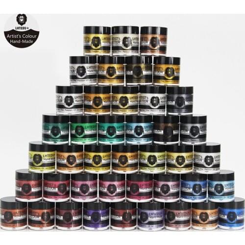 12g Pearlescent Solid Watercolor Pearl Color Mineral pigment Portable Travel Solid Pigment Professional art supplies