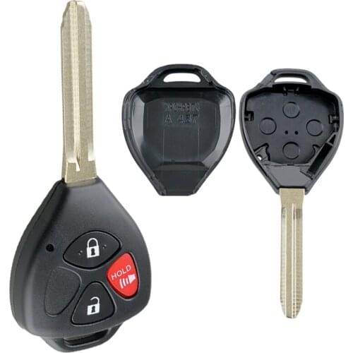 3 Buttons Uncut Car Remote Shell Smart Key Fob Case Fit for Toyota Corolla RAV4