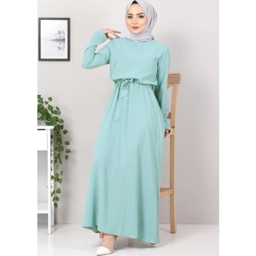 Beli Lastikli Ayrobin Elbise TSD5522 Mint