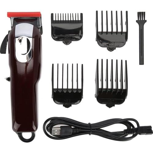 Wireless USB Hair Clipper Trimmer Electric Hair Cutting Machine Cutter Clipper White Hair Clipper For Hair Salons Oil-Clipper