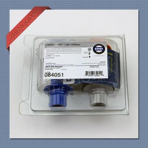 Fargo84051 YMCK color ribbon and Fargo84053 retransfer film for HDP5000 pvc card printer (6pcs YMCK ribbon and 2 roll film)