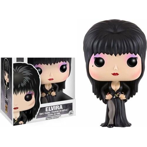 Funko Elvira Mistress of the Dark Vinyl Figure Toys 375# Elvira Collection Action Figure Model Room Decoration Doll Toys