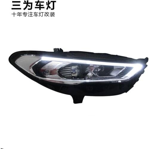 High brightness headlight assembly for FORD Mondeo 2017 car LED light with angel eye and drl