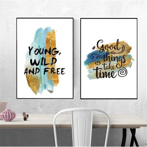 Good Things Take Time English Inspirational Poster Canvas Print Painting Wall Art Living Room Home Decoration