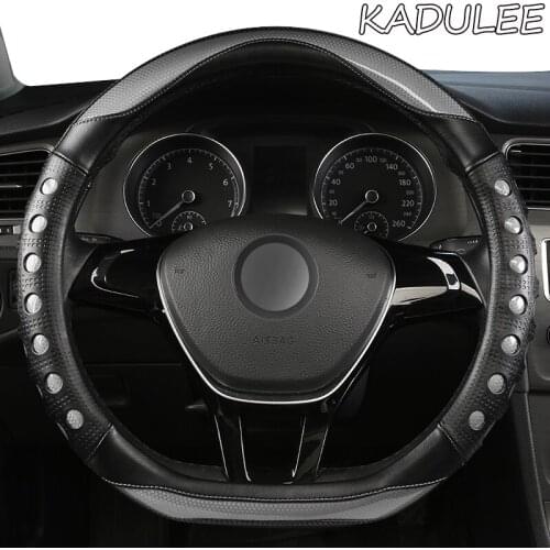 KADULEE Microfiber Leather Car Steering Wheel Cover For Infinitis Q30 Q50 FX35 QX50 QX56 QX60 QX70 FX G25 G37