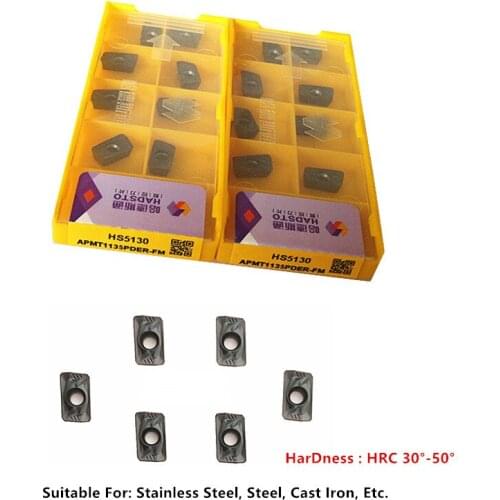 10P APMT1135FM / APMT1604FM / APMT1605FM HS5130 CNC Lathe Tool Milling Inserts Carbide Inserts For Stainless Steel