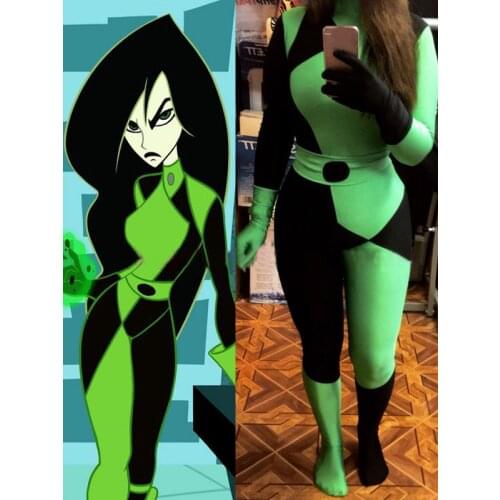 Super Villain Possible Cosplay Costume Female Halloween Costume Spandex Zentai Suit Cosplay Costumes Custom Made