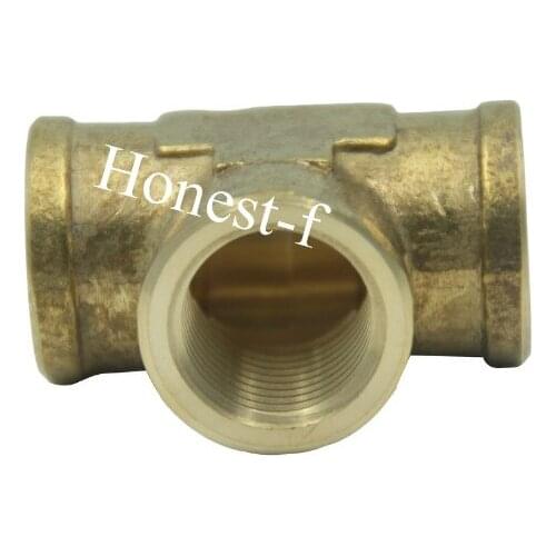 Brass BSP Pipe Fitting 1/2" Female BSPP Thread Tee Fuel Air