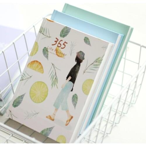 Personal diary planner hardcover notebook 365 days diary 2021 office weekly schedule cute korean stationery libretas y cuadernos