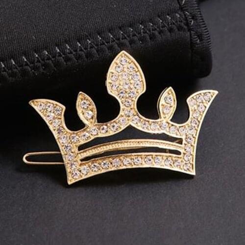 Hot fashion Cute Hair Clip Shiny Crown Rhinestone Princess Hairpins Side clip Barrettes Party Hair Accessories