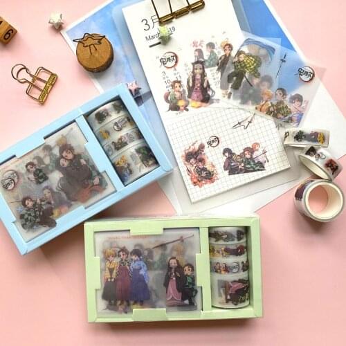 Anime Demon Slayer Kimetsu No Yaiba Sticker Waterproof Matte Skateboard Luggage Motorcycle Guitar Kid Boy Vsco Stick