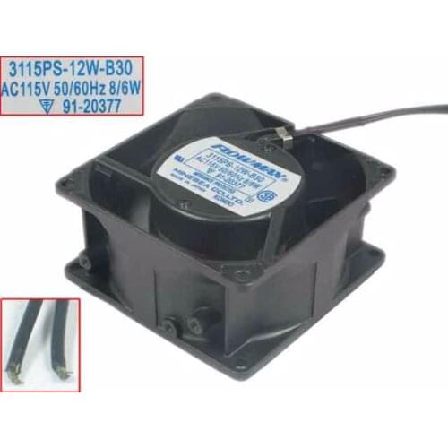 NMB-MAT 3115PS-12W-B30 AC 115V 8W 80x80x38mm Server Cooling Fan