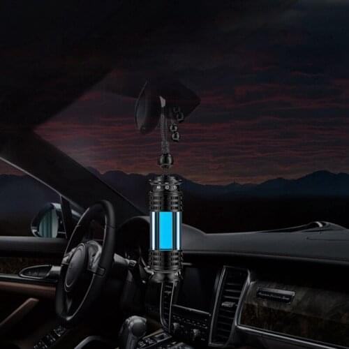 NEW-Car Perfume Pendant Crystal Ornament Car Interior Freshener Rearview Mirror Hanging Fragrance Dispenser Black
