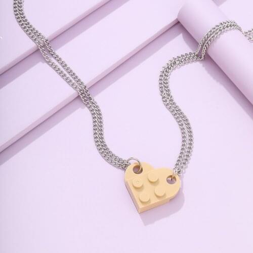 VG 6YM New Sell Like Hot Colorful Heart Ladies Necklace Fashion Womens Birthday Present Jewelry Dropshipping Gifts