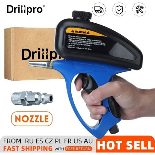 Anti-Rust Sandblaster Handheld Pneumatic Sand Blasting Machine 500ml Glass Tombstone Sprayer Sandblasting Machine with Nozzles