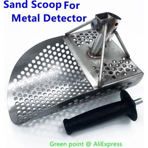 Sand Scoop For Metal Detection Stainless Steel 7mm Hole With Hexahedron With Handle Tool For Rapid Screening Of Metal Detectors