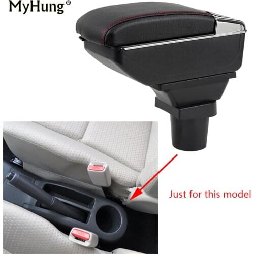 For Toyota Yaris Vitz 06-11 Armrest box Central Console Arm Store content box cup holder ashtray With Rise and Down Function