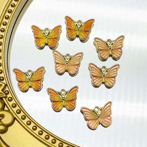 10Pcs/lot Alloy Butterfly Charms Trendy Metal Insect Pendant Charm For DIY Jewelry Making Accessories Earrings Necklace Handmade